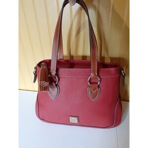 Dooney & Bourke Handbag Pebble Grain Shopper Tote Red Handbag